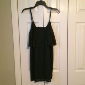 Bongo Black/Silver Theaded Party Dress Size M